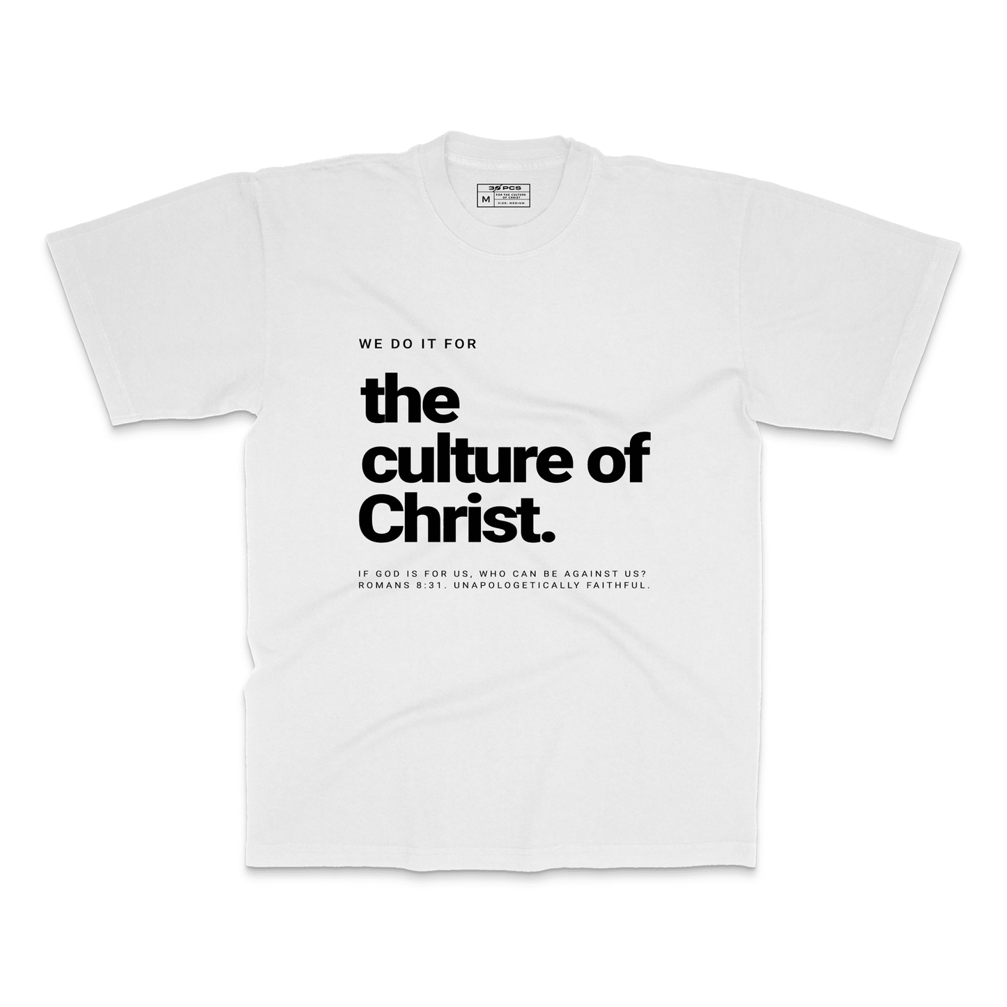 The Culture of Christ Catholic brand White heavyweight T-shirt unisex