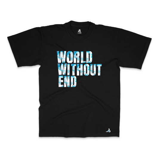 World without end black heavyweight unisex tee